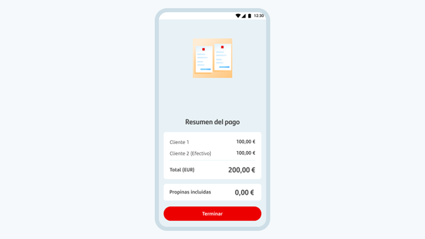 Pantalla de Get Smart con el resumen del pago